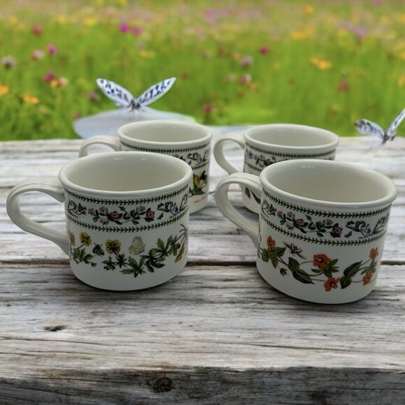 Vintage Portmeirion Variations Drum Flat Coffee Cups Various Designs 1991 - Picture 1 of 16